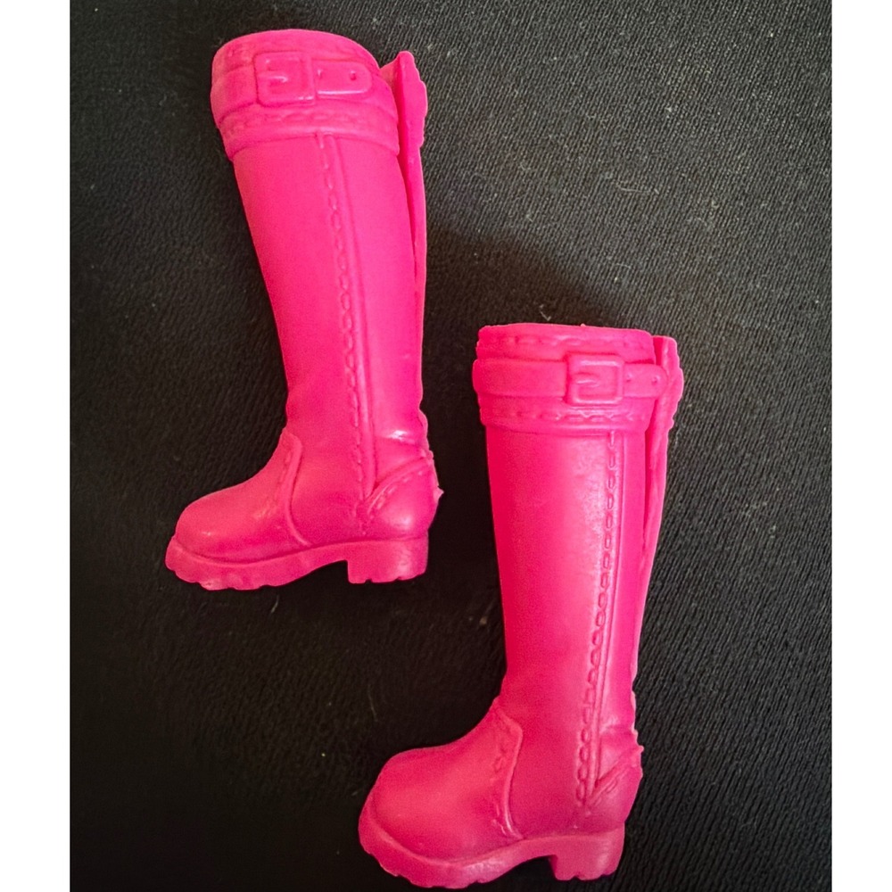 Mattel Barbie Hot Pink Tall Riding Boots Buckle Detail Doll Accessories Pair